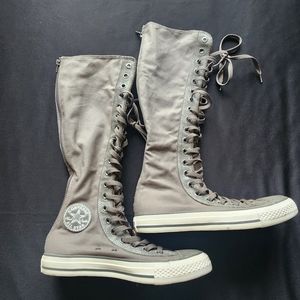 Converse NEW Grey Knee High Chucks Women's Size 8